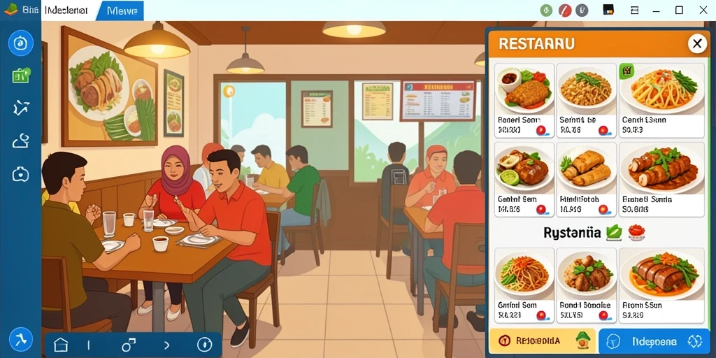 Screenshot menampilkan karakter pilihan dengan desain menarik.